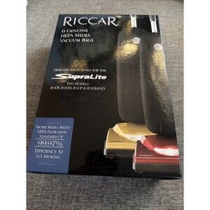 6 Genuine RICCAR SupraLite Vacuum Bags RLH-6 Hepa Media R10S R10D R10P R10SAND